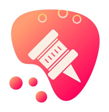 İğne simgesine bas. vektör illüstrasyonu