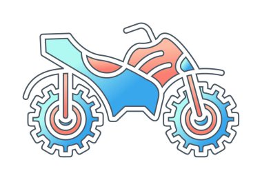 Dörtlü bisiklet simgesi, vektör çizimi kullan 