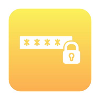 Parola web simgesi, vektör çizim