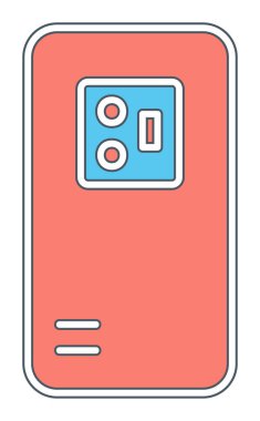 Mobil Arka Kamera simgesi, vektör illüstrasyon tasarımı