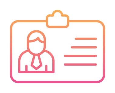 Ofis Giriş Kartı simgesinin vektör illüstrasyonu 