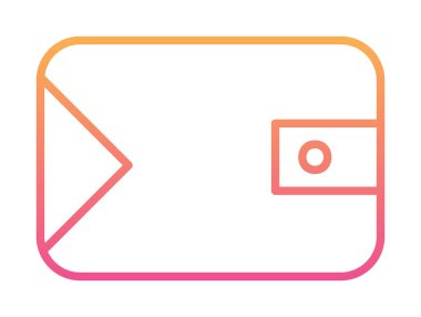 cüzdan vektör simgesi basit illüstrasyon