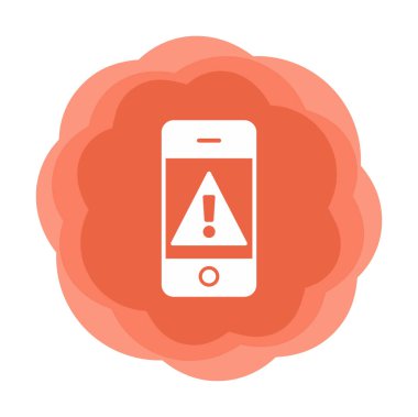 Mobil Uyarı simgesi vektör illüstrasyonu