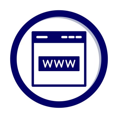 Basit web sitesi arayüzü simgesi, vektör illüstrasyonu