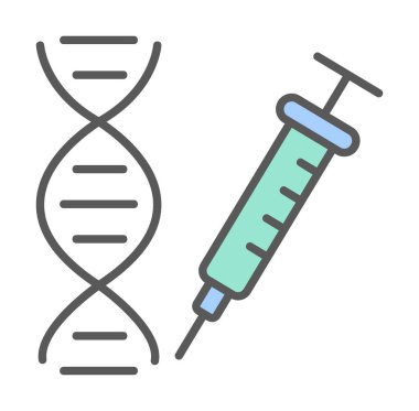 Gen yapısı simgesi. Mobil konsept ve web uygulamaları için bilim simgesi.