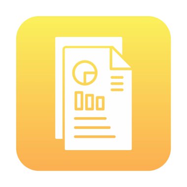 iş raporu simgesi, vektör illüstrasyonu basit tasarım