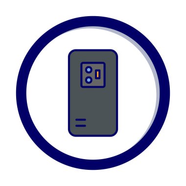 Mobil Arka Kamera simgesi, vektör illüstrasyon tasarımı