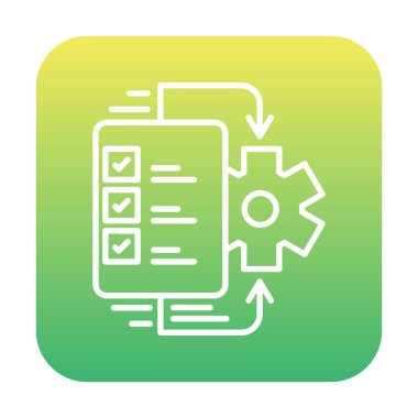 Çalışma akışı simgesi tasarımı, vektör illüstrasyonu                            