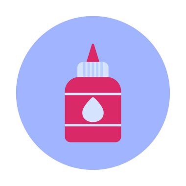 sıvı yapıştırıcı şişe ikonu vektör illüstrasyonu, yapıştırıcı logosu kavramı         