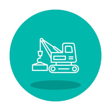 Yapı vinç simgesi, vektör illüstrasyon tasarımı