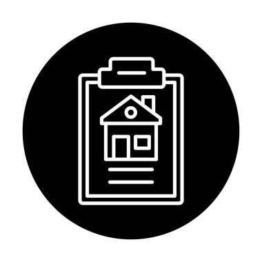 House Preview modern simgesinin vektör illüstrasyonu                          