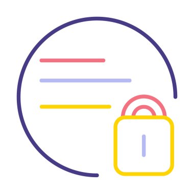 kilit simgesi web basit illüstrasyon