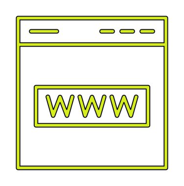 Basit web sitesi arayüzü simgesi, vektör illüstrasyonu