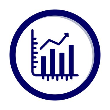 Hisse senetleri büyüyor. Web simgesi basit illüstrasyon