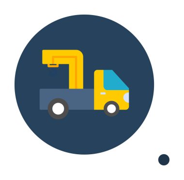 Turna Kamyonu Simgesi, Renkli Vektör İllüstrasyonu