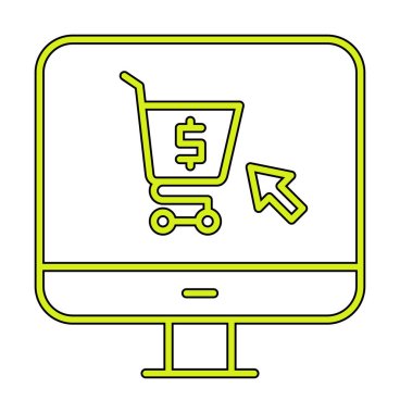 Projeniz için çevrimiçi alışveriş simgesi