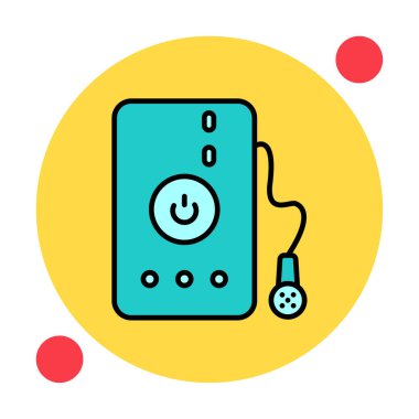 Su banyosu web simgesi, illüstrasyon