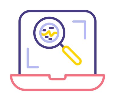 veri analizi renk ikonu vektörü. Veri analiz işareti. izole edilmiş sembol çizimi