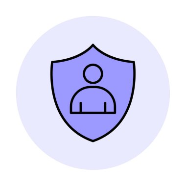 Hesap koruma simgesi vektör illüstrasyonuName