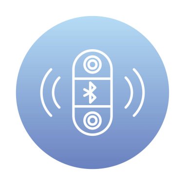 Bluetooth hoparlör simgesi, vektör illüstrasyonu basit tasarım