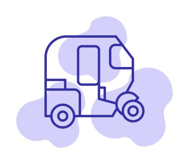 Tuk Tuk simge vektör illüstrasyonu