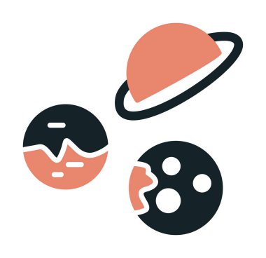 Gezegenler simgesi, vektör illüstrasyonu