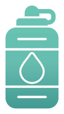 Su şişesinin ağ basit illüstrasyonu