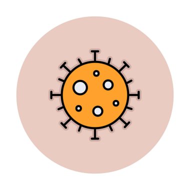 Basit korona virüsü pandemik ikon vektörü