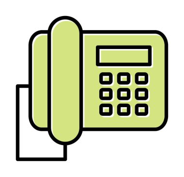 masa telefonu simgesi, vektör illüstrasyonu basit tasarım