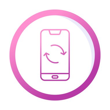 Smartphone Veri Eşzamanlamasının vektör çizimi 