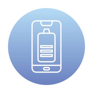 pil simgesi. renk çizgisi çizimi 