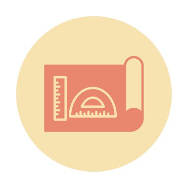 Şablon simgesi, vektör illüstrasyonu basit tasarım