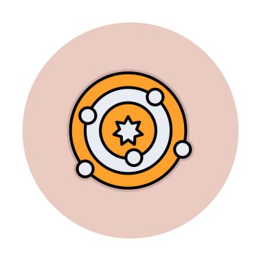 Güneş sistemi. Gezegenler Güneş 'in etrafında döner.