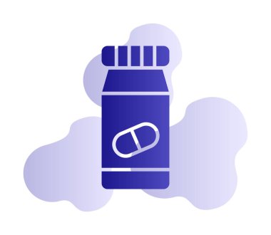 Hapları şişe simge vektör çizim