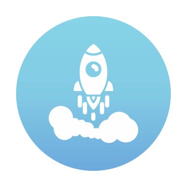 roket ikonu vektör illüstrasyonu