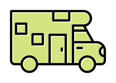 Van düz vektör simgesi