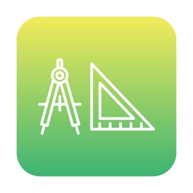 Geometri Araçları simgesi, Vektör illüstrasyonu 