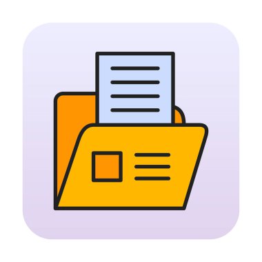 klasör renkli vektör simgesi 