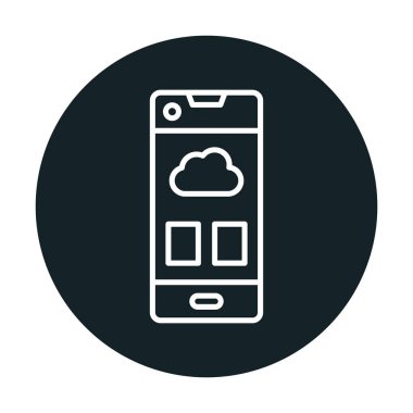 Akıllı telefon simgesi. özet vektör illüstrasyonu 
