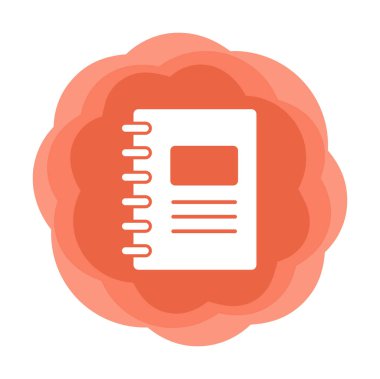 notepad simgesi, vektör illüstrasyonu basit tasarım