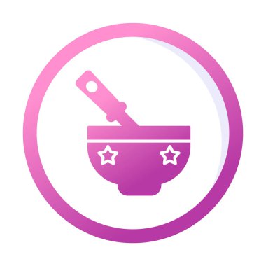 Bebek maması simgesinin vektör illüstrasyonu