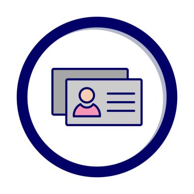 İş Kartları arka planda basit simge. 