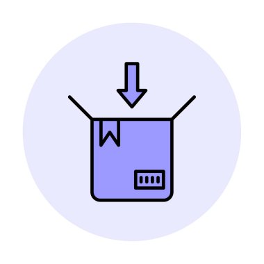 paket simgesi vektör illüstrasyonu