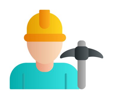 Madenci simgesi vektör illüstrasyonu