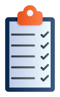 Kontrol listesi vektör simgesi modern basit vektör illüstrasyonu