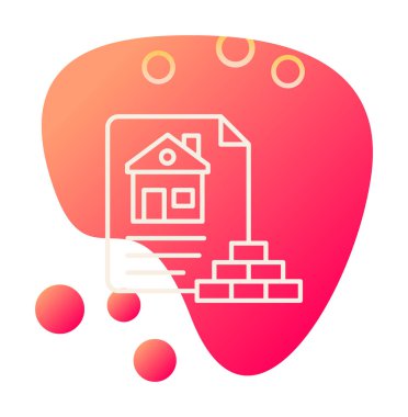 Ev Dosyası simgesi, vektör illüstrasyonu 