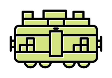 Tren kargosunun vektör çizimi