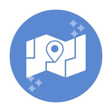 GPS konum vektörü simgesine sahip harita