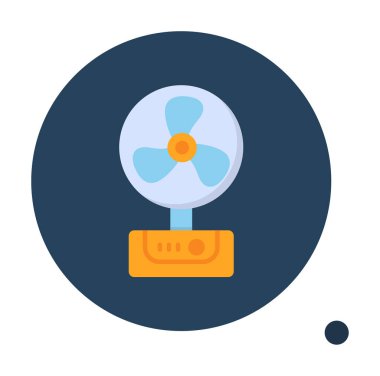 düz basit hayran simgesi resimleme tasarımı