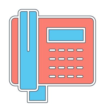 Basit Telefon Simgesi, vektör illüstrasyonu